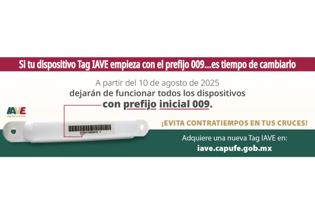 TAG 009 dejará de funcionar