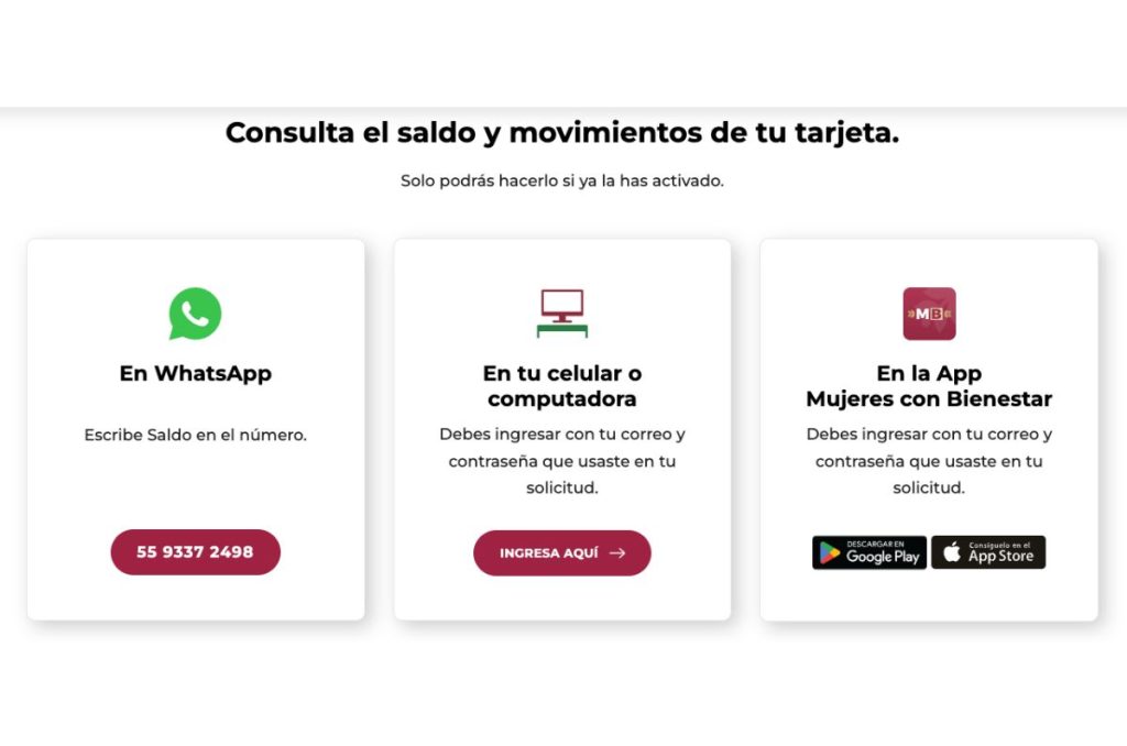 Como verificar el saldo de Mujeres con Bienestar