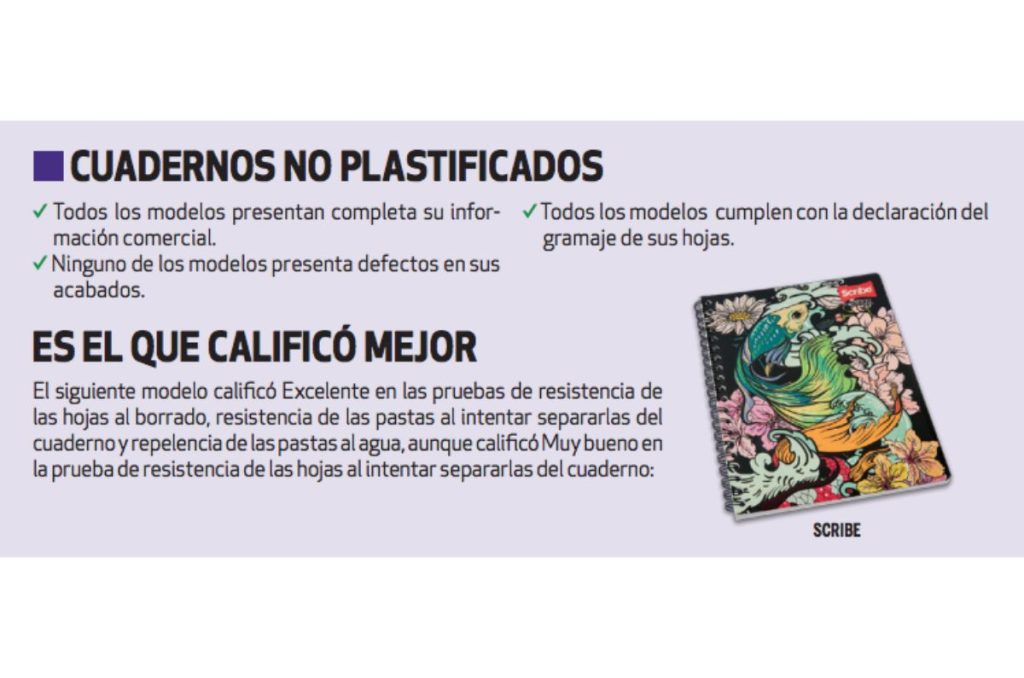 El mejor cuaderno segun Profeco