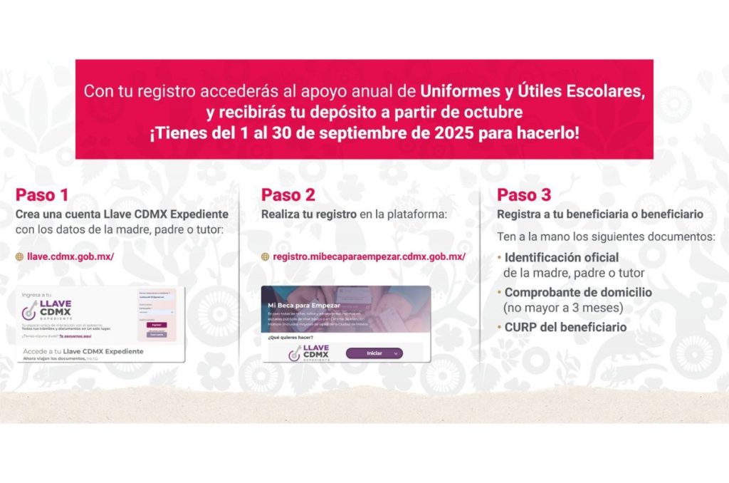 Pasos para registrarse a Mi Beca para Empezar