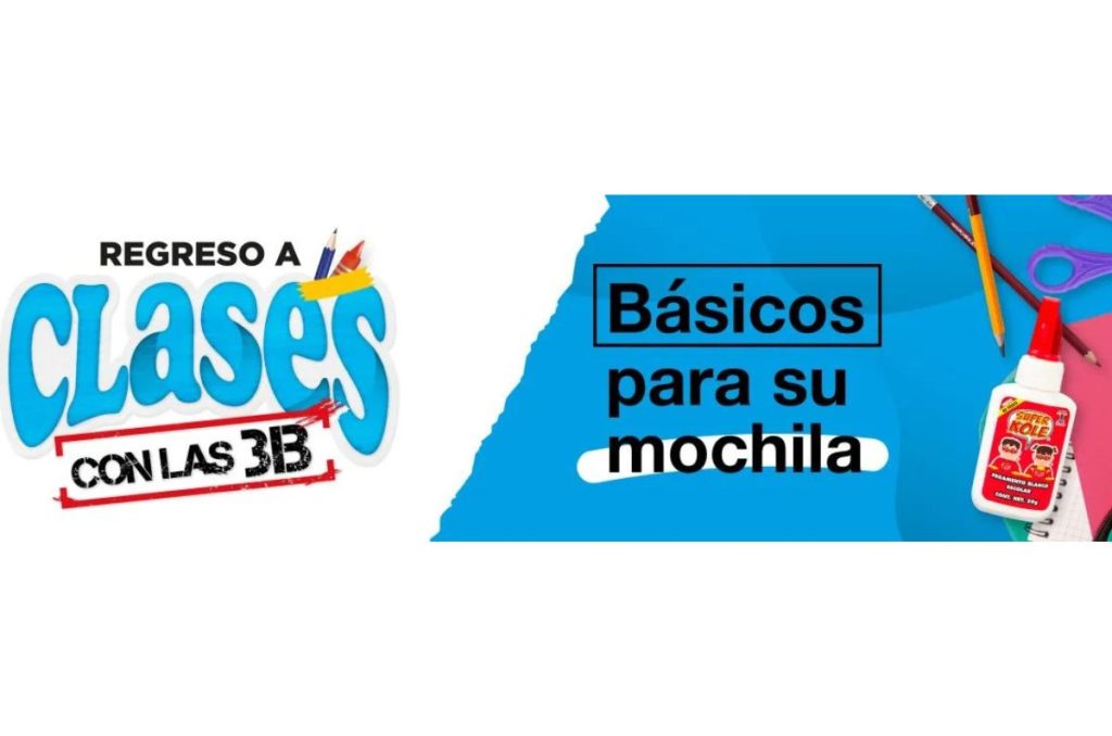 Utiles escolares en Tiendas 3B