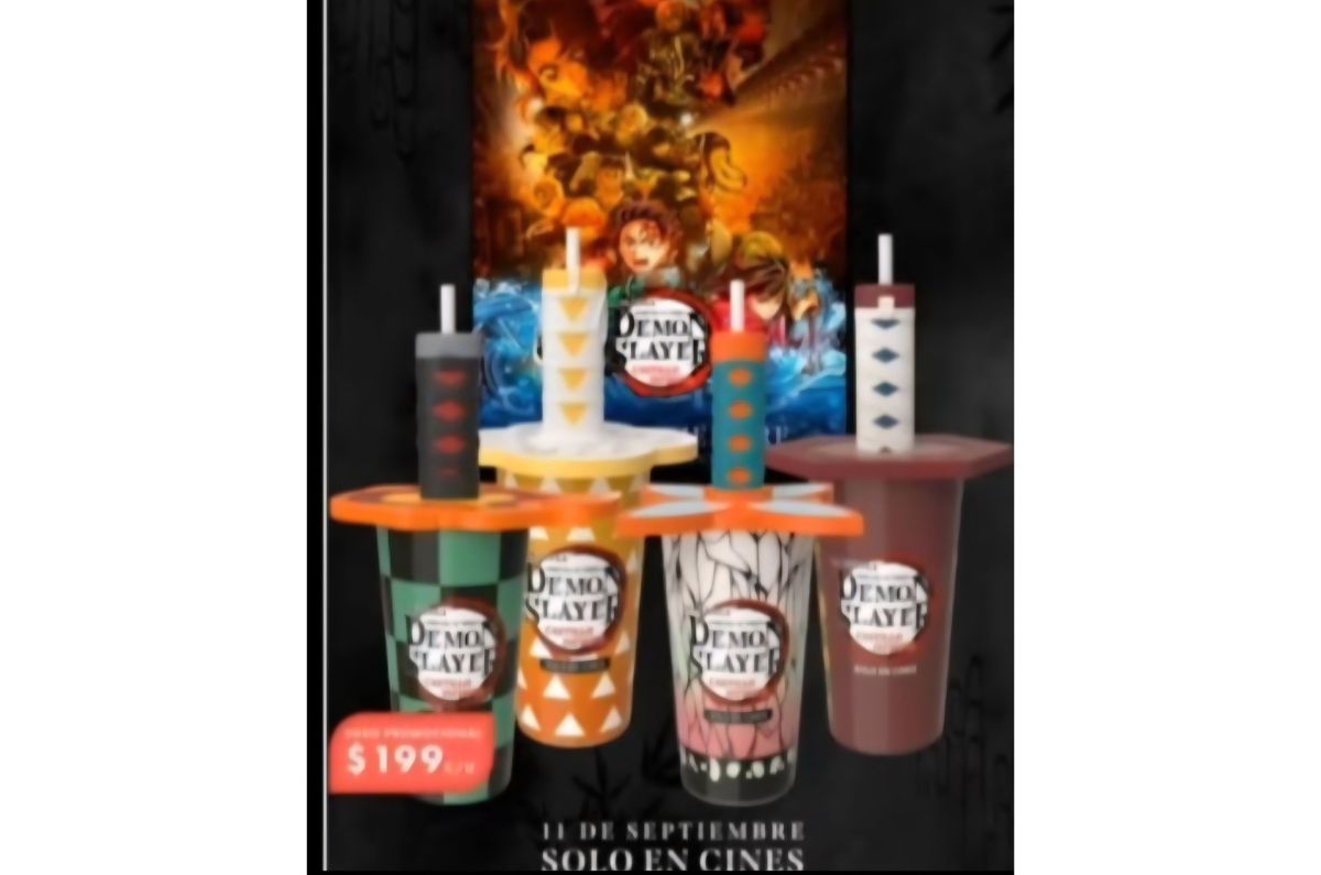 vasos demon slayer cinepolis