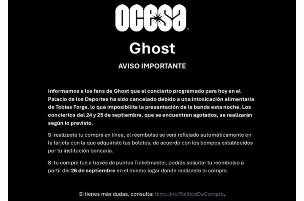 Comunicado de Ocesa