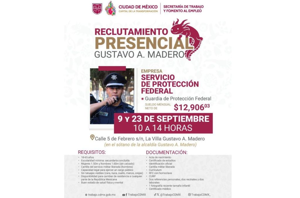 Oferta de trabajo en CDMX