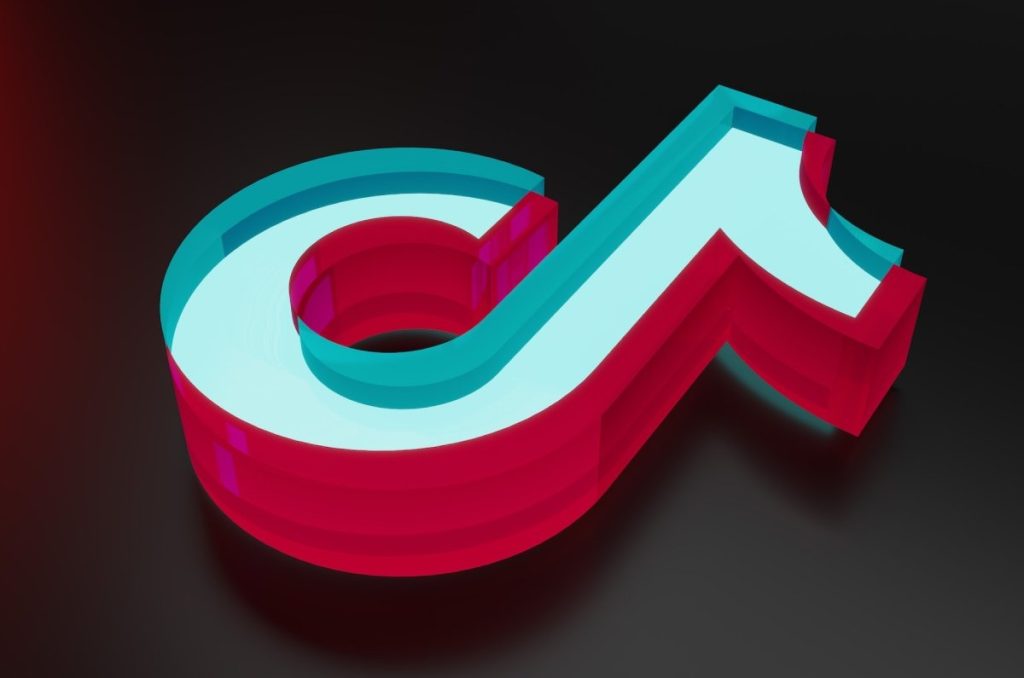 Logo artístico de la red social TikTok.