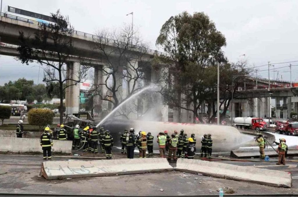 Accidente con pipa de gas