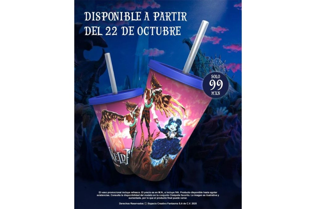 Ya puedes conseguir el vaso Cinépolis Soy Frankelda por $99 pesos. Te contamos en qué cines está disponible y cómo conseguir el tuyo.