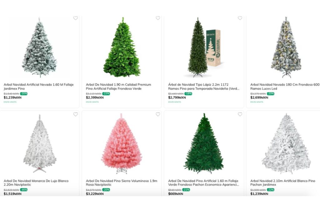 Promociones de Sears en arboles de Navidad