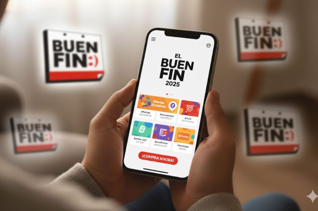 La App del Buen Fin 2025 estará disponible desde el 13 de noviembre. Con ella podrás ubicar promociones cercanas, filtrar por categorías y comprar con confianza.