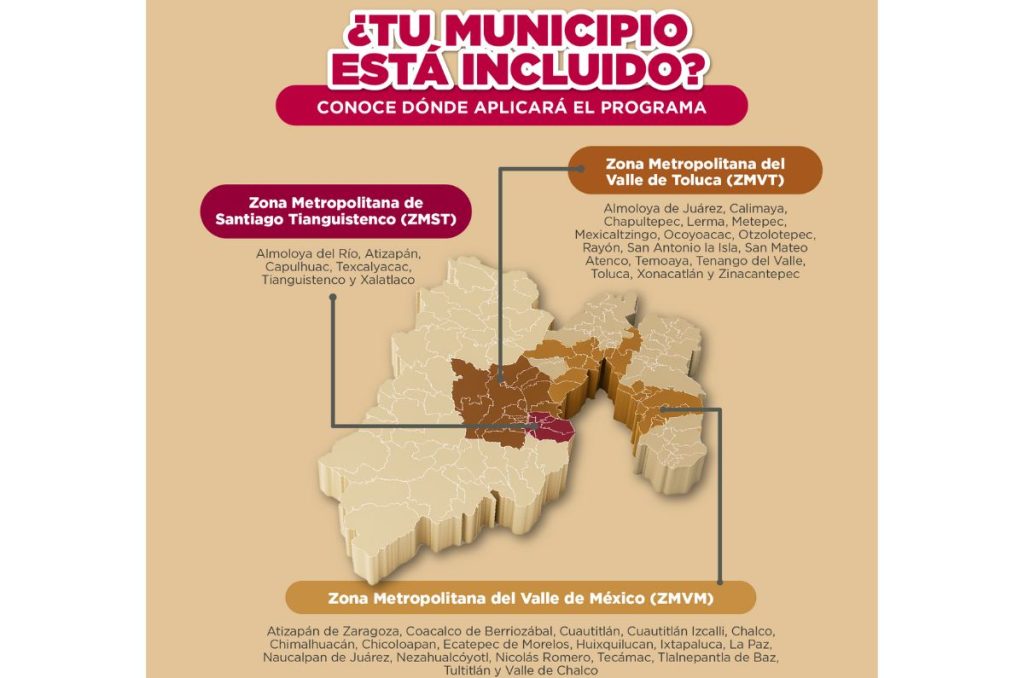 Municipios donde aplica el Hoy No Circula