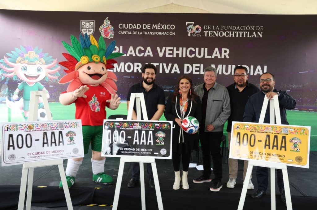 Placa vehicular conmemorativa del Mundial