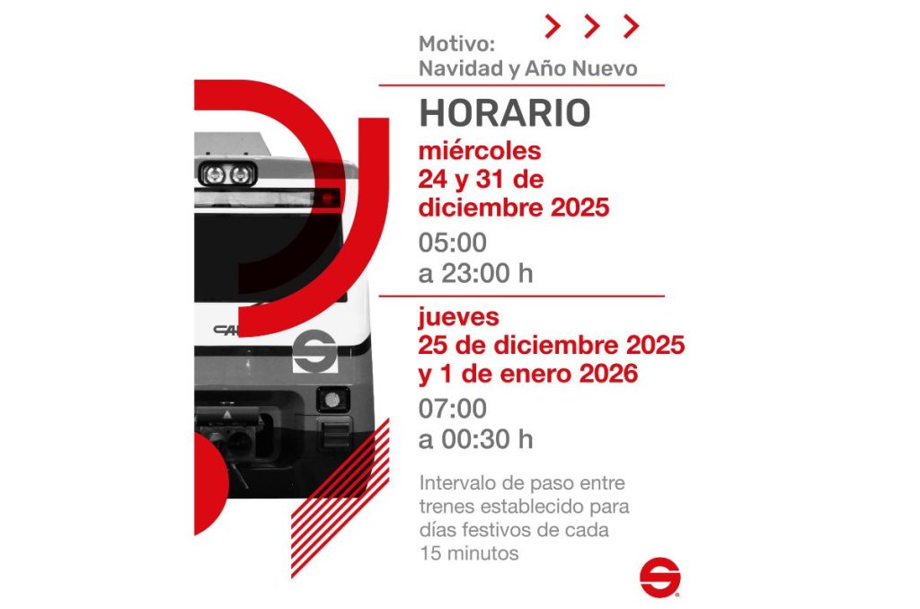 Tren Suburbano con horario especial
