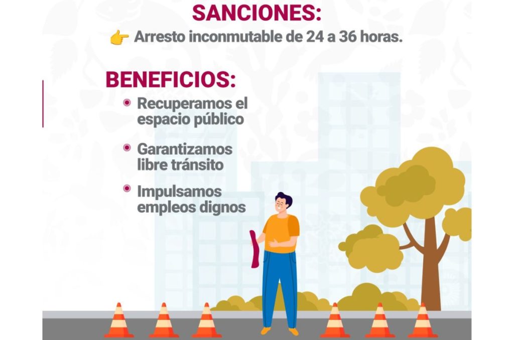 Arresto por apartar lugares en la via publica