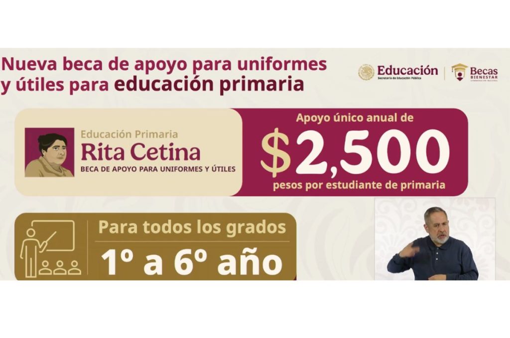 Beca para uniformes y utiles escolares
