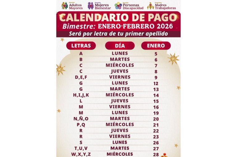 Pensión Bienestar 2026: Listo el calendario de pagos…