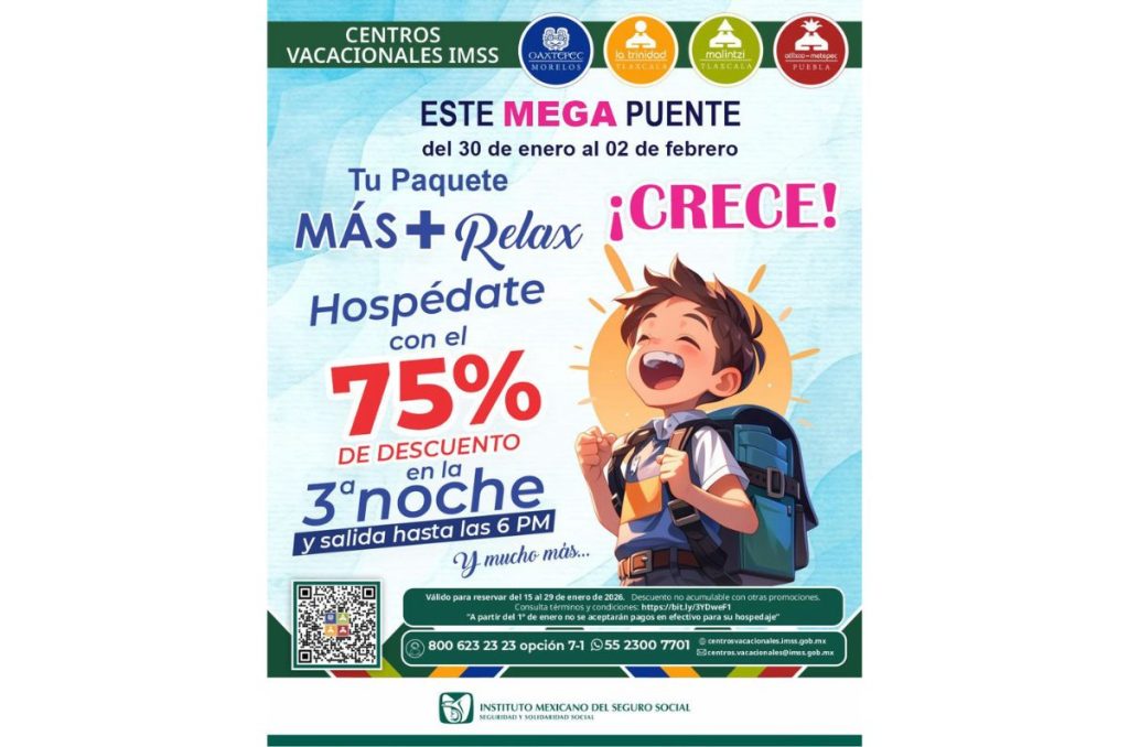 Descuentos megapuente en los Centros Vacacionales del IMSS
