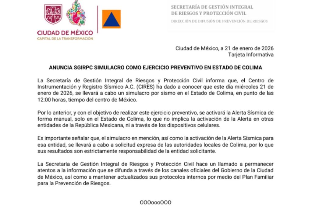 Simulacro 21 de enero