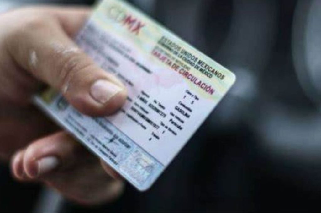 Tarjeta de circulación CDMX