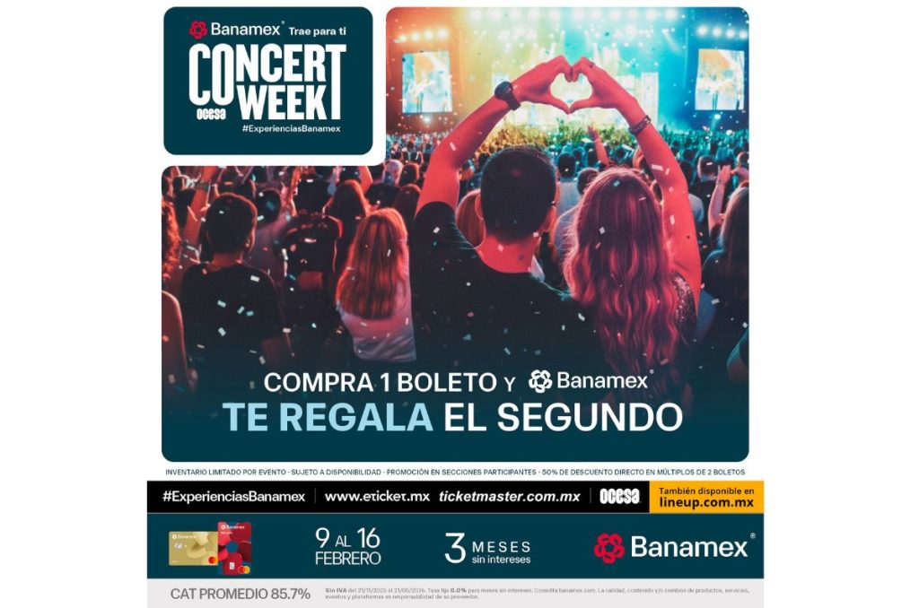 Boletos de Ticketmaster al 2x1