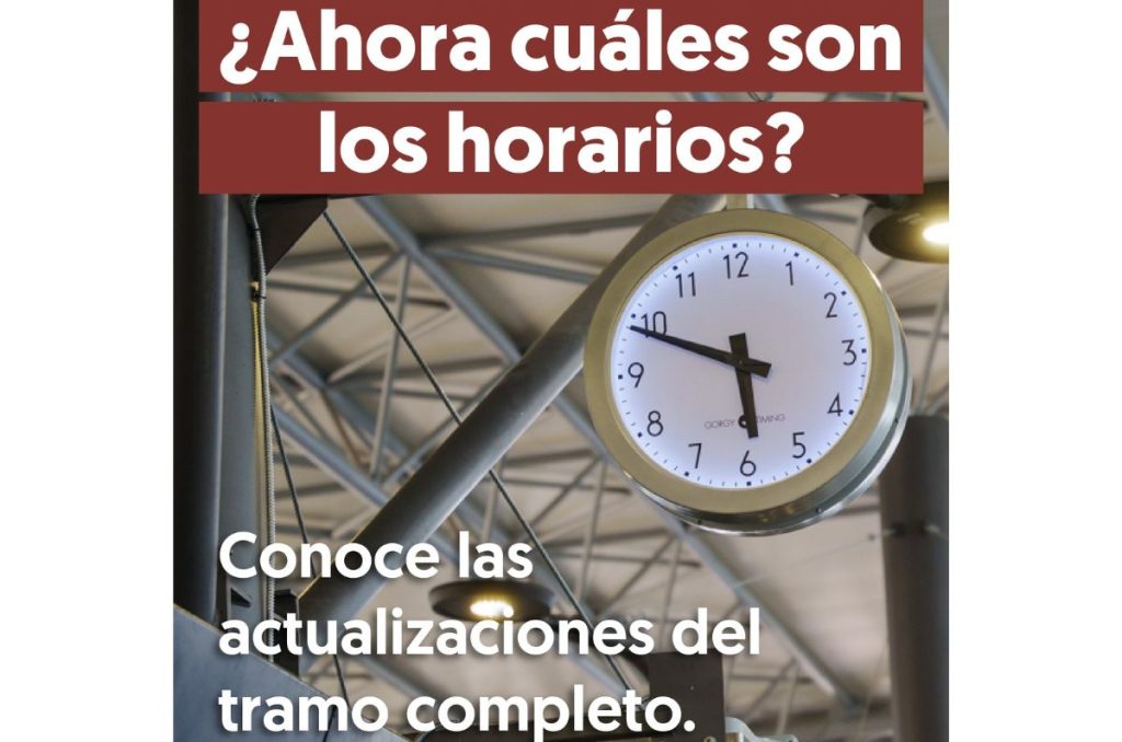 Nuevos horarios del Tren El Insurgente