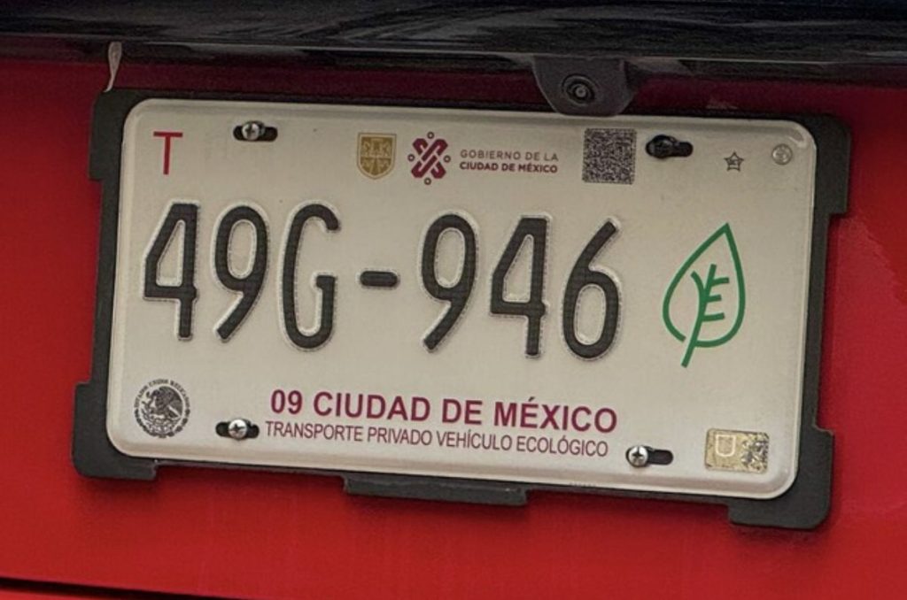 Placa ecologica CDMX