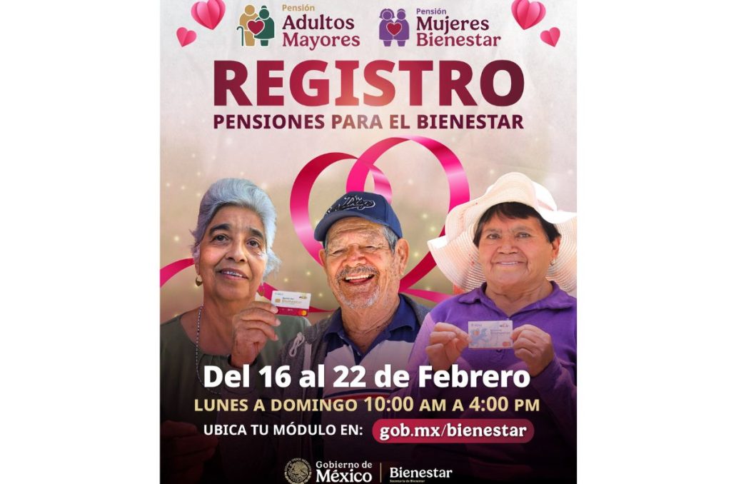 Registro de febrero a las Pensiones del Bienestar