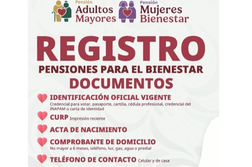Requisitos de inscripción a la Pensión Bienestar