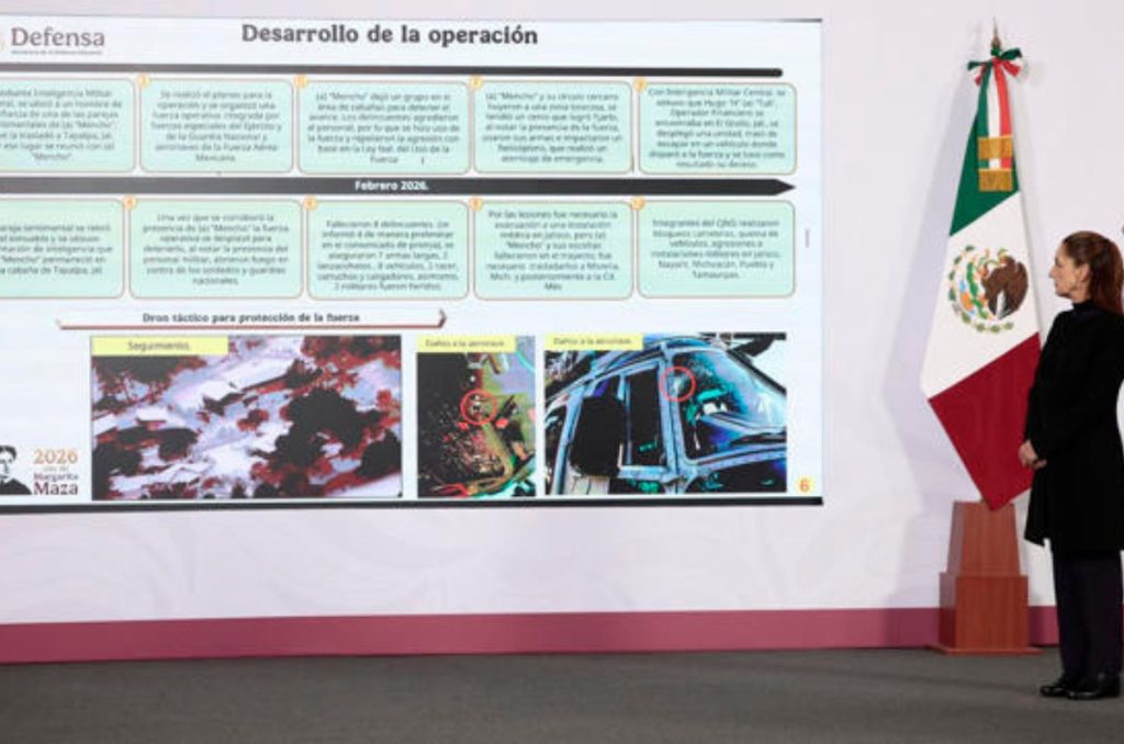 Sheinbaum revela coordinación con EE.UU. en operativo contra “El Mencho”