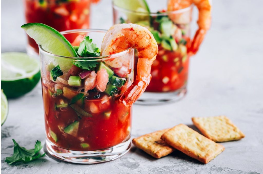 Coctel de camarón para cuaresma