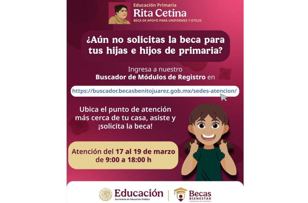 Registro presencial a la beca para primarias