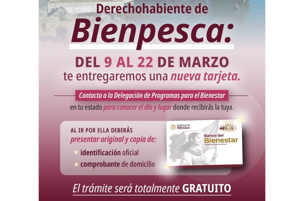 Renovación de las tarjetas del Bienestar de Bienpesca