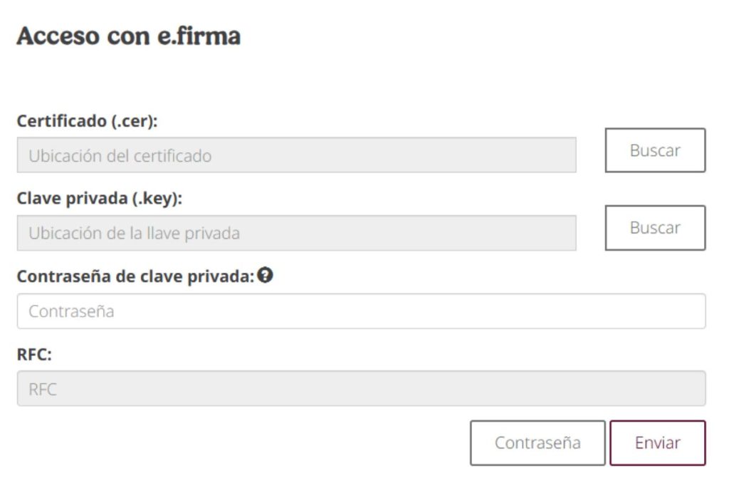 Requisitos para entrar al portal del SAT