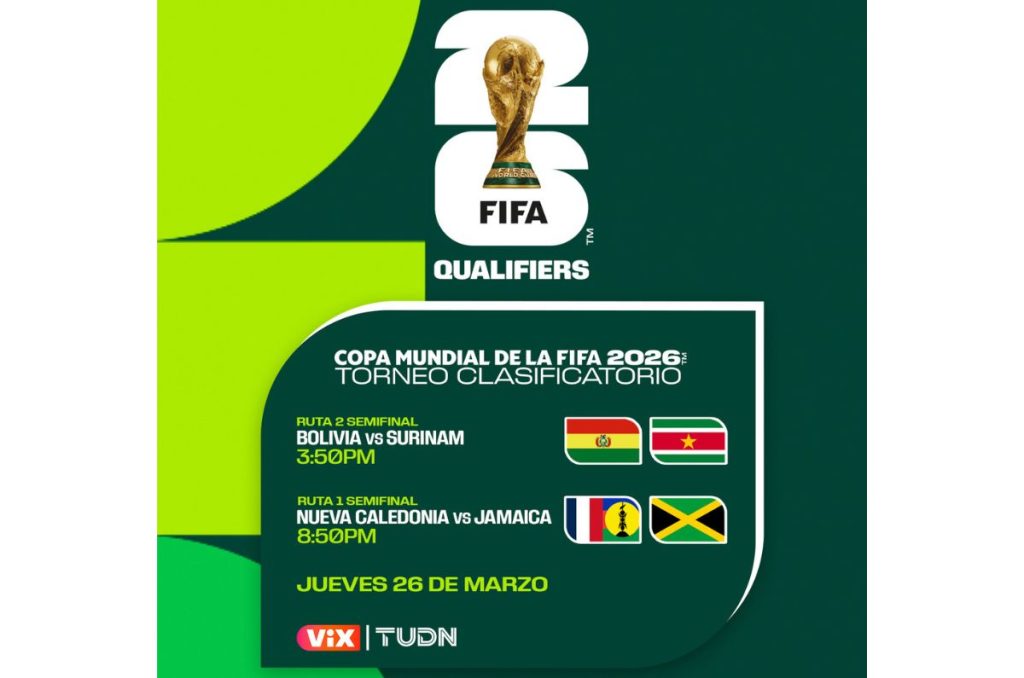 Vix y TUDN transmitirán los partidos de repechaje