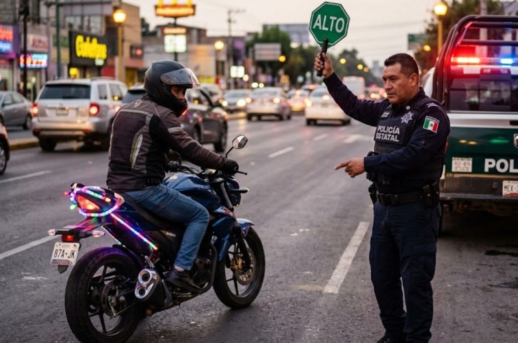 Licencia permanente para motos: la ADVERTENCIA a quienes usan luces delanteras de colores