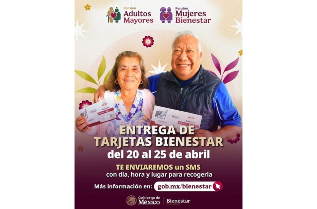Entrega de tarjetas de la Pensión Bienestar