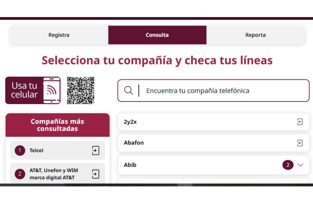 Plataforma de consulta en línea