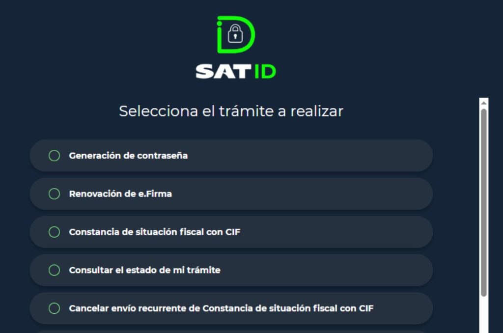 Renovación de la e.firma con SAT ID