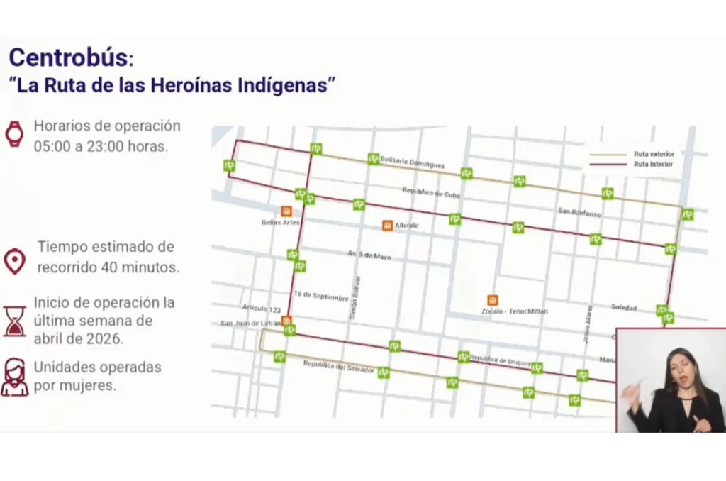Rutas del nuevo Centrobús CDMX