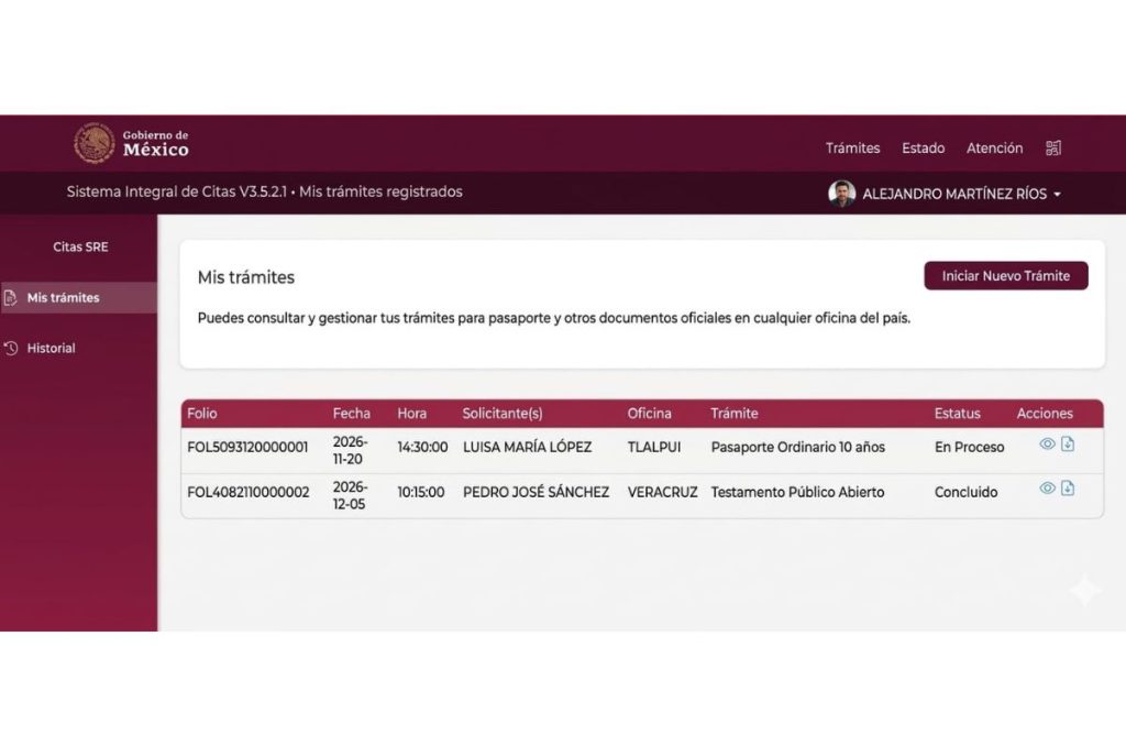 Tramites del pasaporte en línea 2026