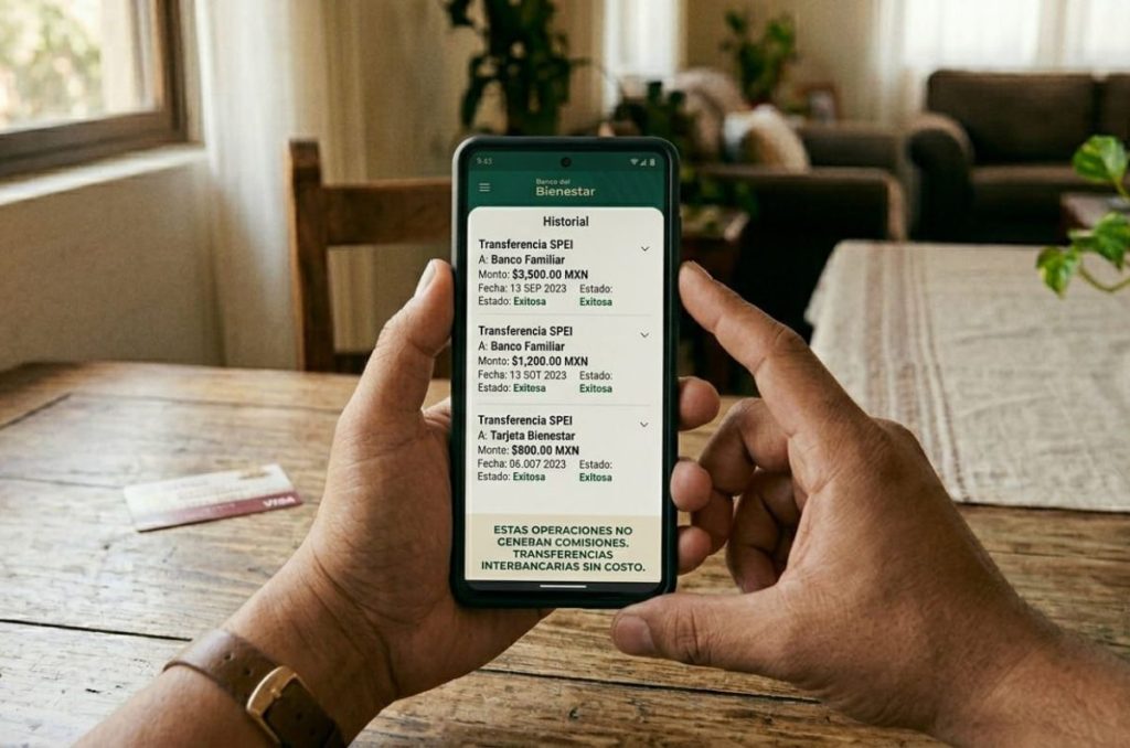Transferencias bancarias desde la app del Banco del Bienestar